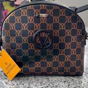 Valentino By Mario Valentino Diana Monogram Dome Crossbody